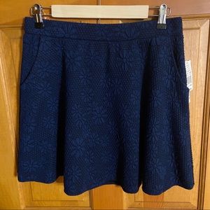 NWT Black and Blue Floral Skater Skirt